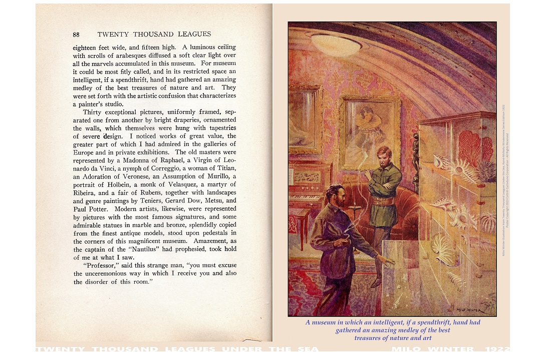 Diptych poster: A museum in which an intelligent, if a spendthrift, hand by Milo Winter